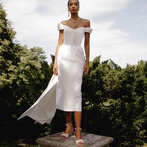 Markarian Silk Off the Shoulder Celeste Dress